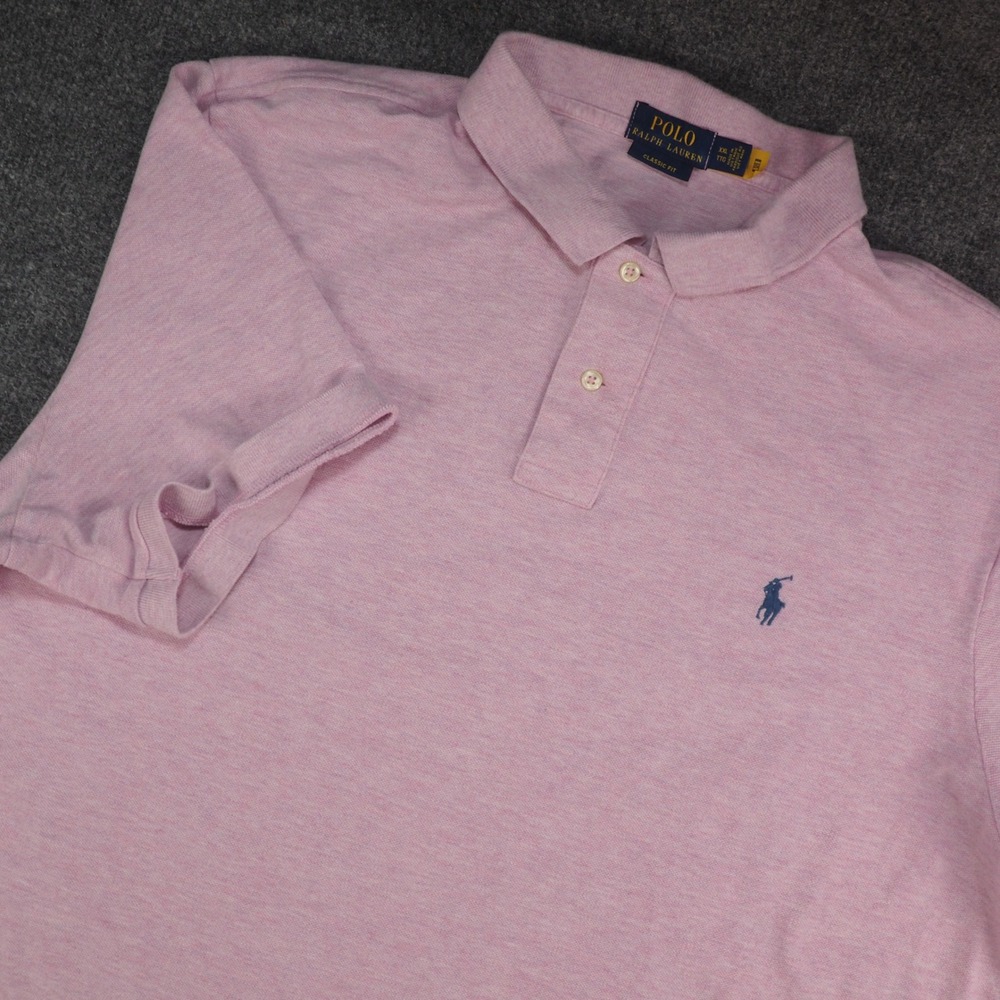 Polo Ralph Lauren Polo Mens XXL Classic Fit Pink Solid Preppy Old Money Iconic